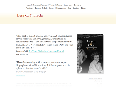 Lennox and Freda site screenshot