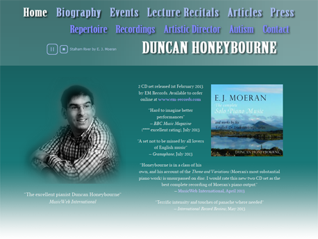 Duncan Honeybourne site screenshot
